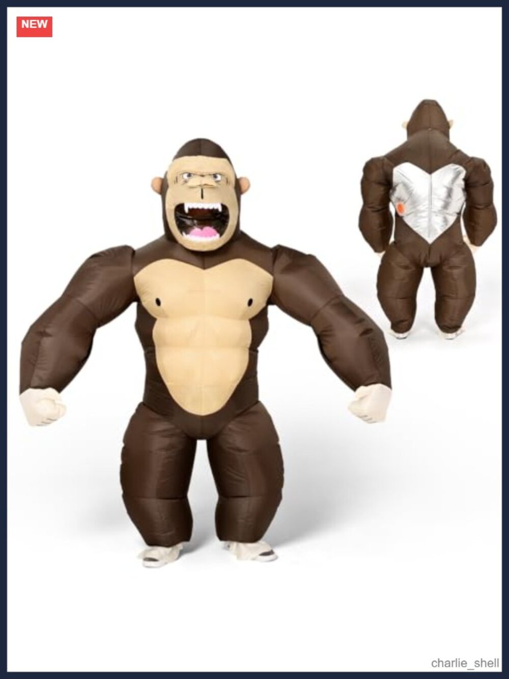 Inflatable Gorilla Costume Kids Blow Up Halloween Party Cosplay